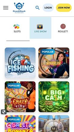 DrueckGlueck Casino Mobile Image Live Dealer