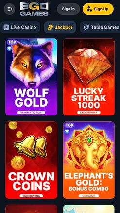 Ego Games Casino Mobile Jackpot
