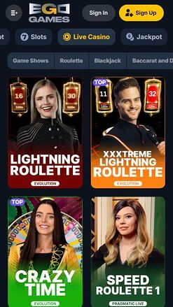 Ego Games Casino Mobile Live Dealer