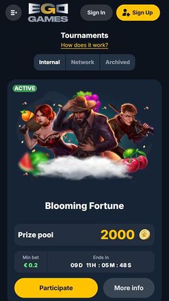 Ego Games Casino Mobile Tournaments