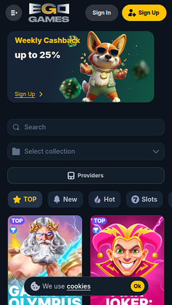 Games screenshot of Ego Games Casino for Mobile