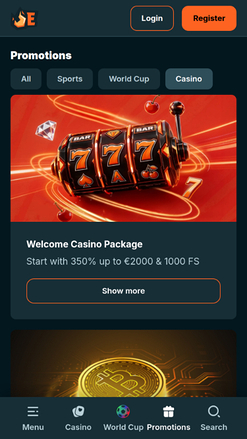 Emberbet Casino Mobile Promotions