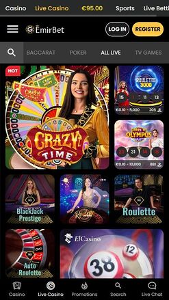 EmirBet Mobile Image Live Dealer