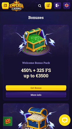Emperia Casino Mobile Promotions