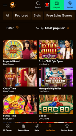 Emu Casino Live Dealer Mobile