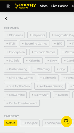 Energy Casino Game Developers Mobile