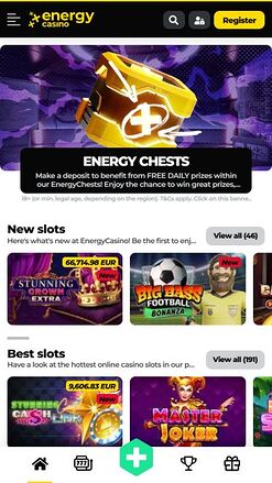 Energy Casino Mobile Image Homepage