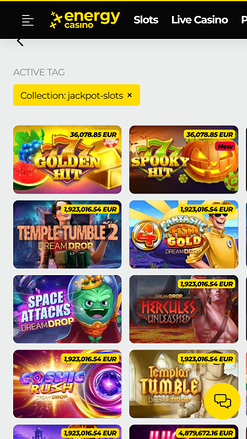 Energy Casino Jackpot Mobile