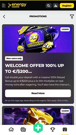 Energy Casino Mobile Image Promotions