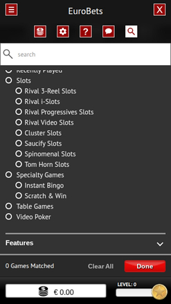 EuroBets Casino Game Developers Mobile