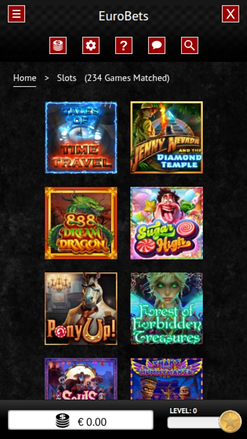 EuroBets Casino Games Mobile