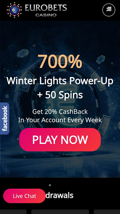 EuroBets Casino Homepage Mobile