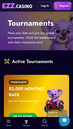 EZZ Casino Tournaments Mobile