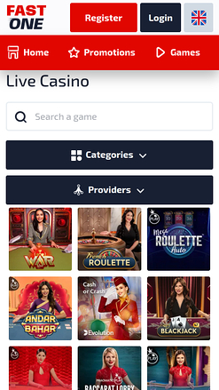 F1 Casino Mobile Live Dealer