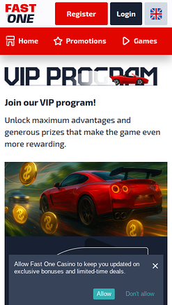 F1 Casino Mobile VIP Program