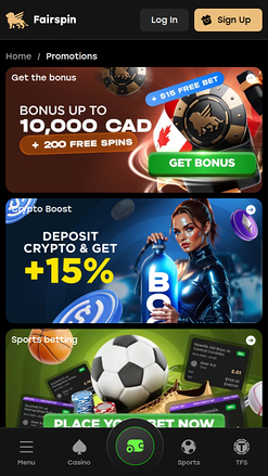 Fairspin Casino Mobile Promotions