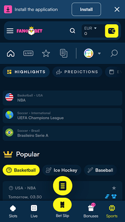 FanoBet Casino Promotions Mobile