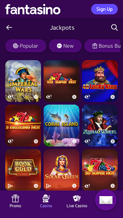 Fantasino Casino Mobile Jackpot