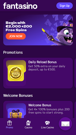 Fantasino Casino Mobile Promotions
