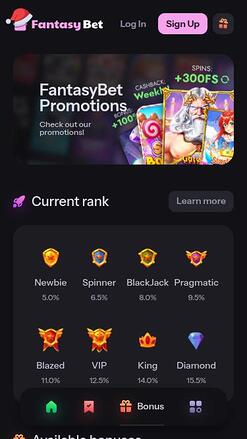 FantasyBet Casino Promotions Mobile