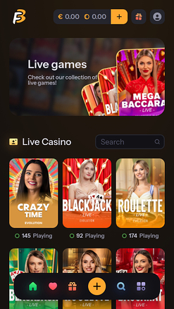 FastBet Casino live dealer mobile page