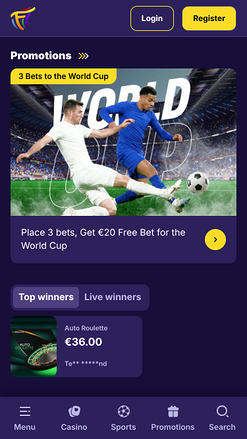 Fiestaslots Casino Mobile Homepage