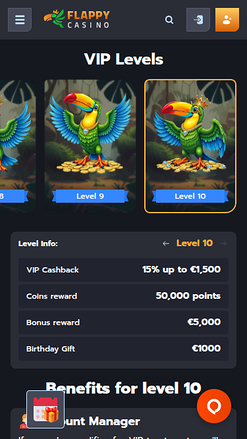 Flappy Casino Mobile VIP Program