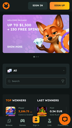 FoxSlots Casino Homepage