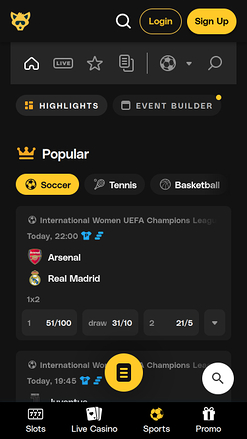 FoxyGold Casino Mobile Sports