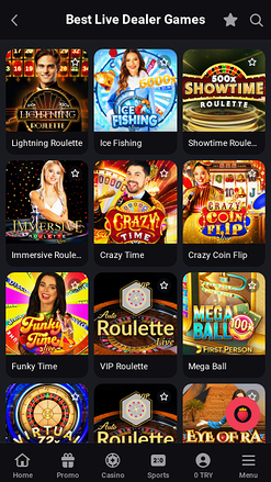 Fragabet Casino mobile Live dealer