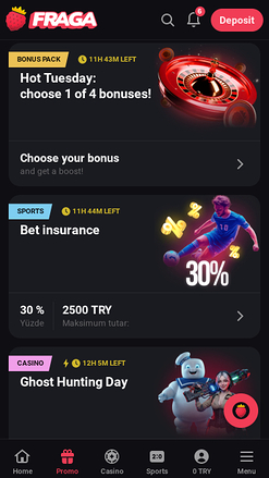 Fragabet Casino mobile Promotions