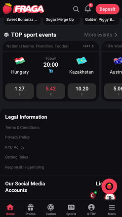 Fragabet Casino mobile sports