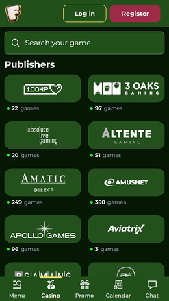 FreakyBillion Casino game developers mobile