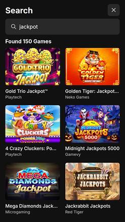 Free Spinza Casino mobile jackpot