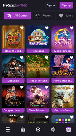 Freespinz Casino Mobile Games