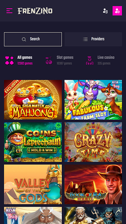 Frenzino Casino Mobile Games