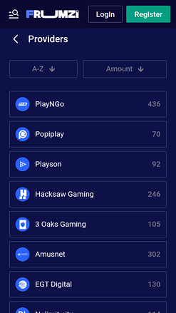 Frumzi Casino Mobile Game Developers