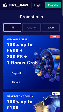 Frumzi Casino Mobile Promotions