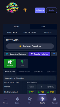 FunkyJackpot Sports Mobile