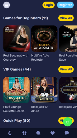 Galactic Wins Casino Mobile Live Dealer