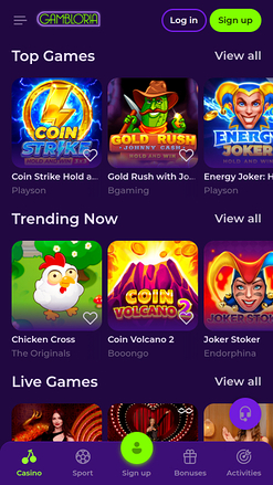 Gambloria Casino Mobile Games