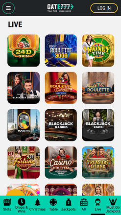 Gate 777 Casino Mobile Live Dealer