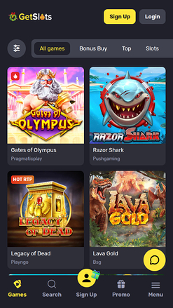 GetSlots Casino Mobile Games