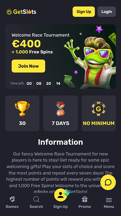 GetSlots Casino Mobile Race