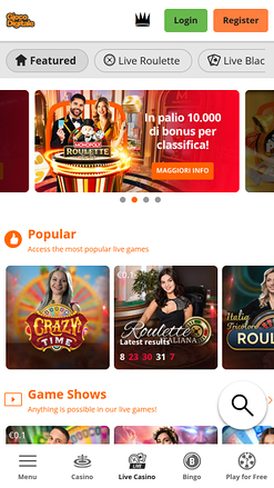 Gioco Digitale Casino Mobile Live Dealer