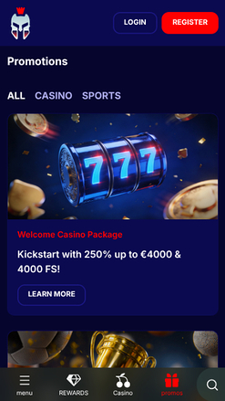 Promotions screenshot of GladiatorsBet Casino for Mobile