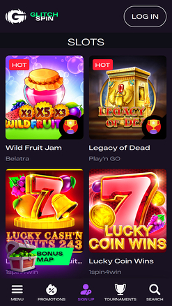 Glitchspin Casino Mobile Games