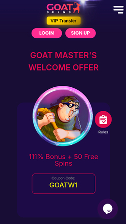 Goat Spins Casino Mobile Promotions
