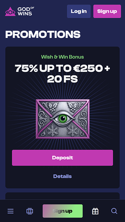 God of Wins Casino Mobile Promotions