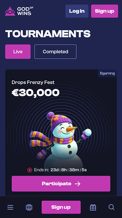 God of Wins Casino Mobile Tournaments